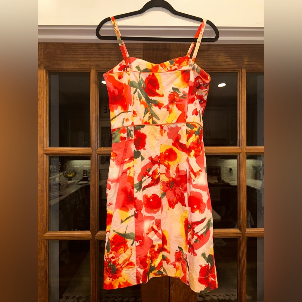 EUC Kristin Davis Size 10 Floral Spaghetti Strap Mini Dress - Picture 6 of 13